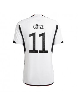 Moški Nogometna dresi replika Nemčija Mario Gotze #11 Domači SP 2022 Kratek rokav